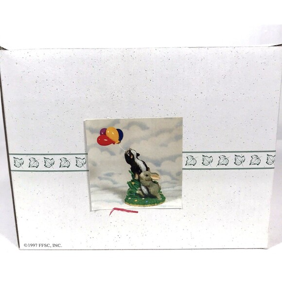 Charming Tails Mouse Hang On 98/600 Skunk/Rabbit Special Ed Fitz & Floyd W/ Box - Picture 12 of 12